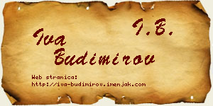 Iva Budimirov vizit kartica